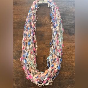 Colorful Layered Yarn Necklace